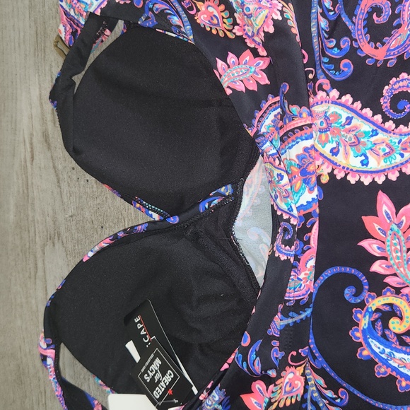 ISLAND ESCAPE H BACK TANKINI TOP CREATED FOR MACYS SIZE 16W NEW/TAGS - Picture 6 of 9